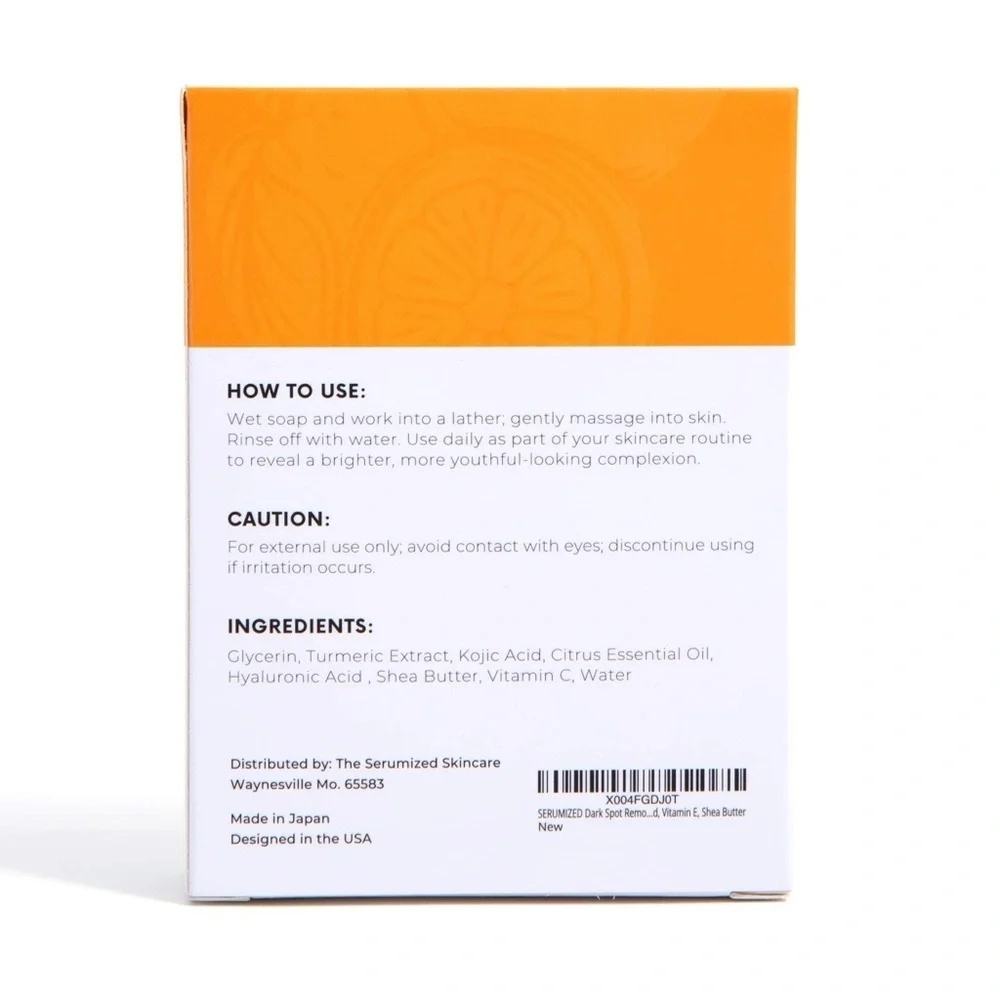 Dark Spot Remover Soap Bars with Vitamin C, Turmeric, Hyaluronic Acid, - Picture 3 of 9